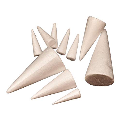 Prettyia Craft Foam Cone - 10-Pack Cone Shaped Foam for DIY Home C...