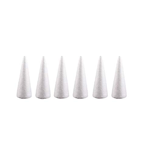 PRETYZOOM 6pcs Christmas Tree Cone Shape Styrofoam Foam for DIY Cr...