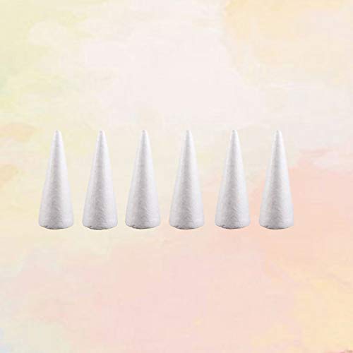 PRETYZOOM 6pcs Christmas Tree Cone Shape Styrofoam Foam for DIY Cr...