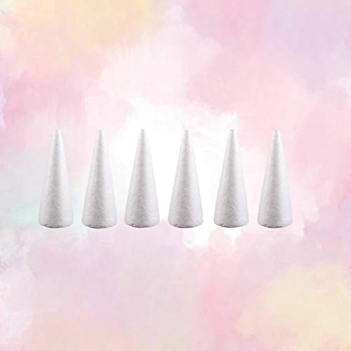 PRETYZOOM 6pcs Christmas Tree Cone Shape Styrofoam Foam for DIY Cr...