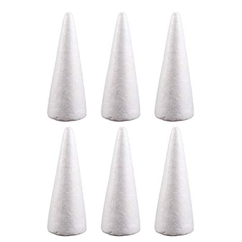 PRETYZOOM 6pcs Christmas Tree Cone Shape Styrofoam Foam for DIY Cr...