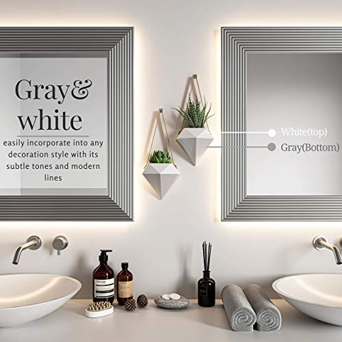 Geometric Ceramic Hanging Planters | Set of 2 | Modern Indoor & Ou...