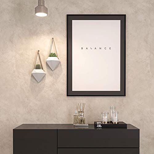 Geometric Ceramic Hanging Planters | Set of 2 | Modern Indoor & Ou...
