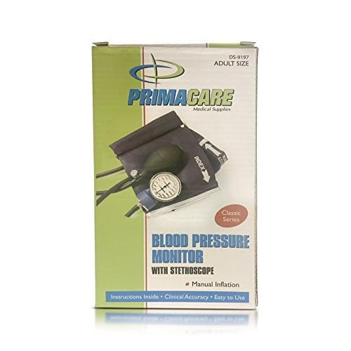 Primacare DS-9197-BK Classic Series Adult Blood Pressure Kit, Blac...