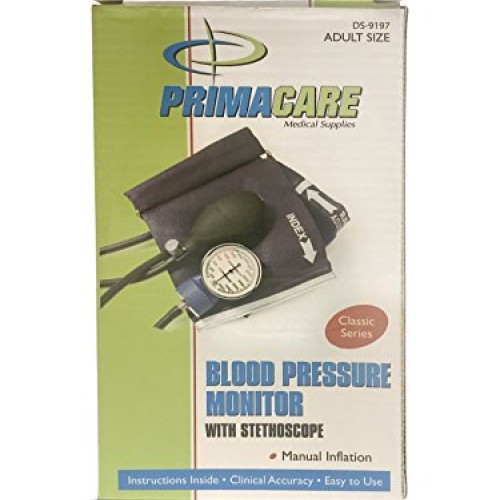 Primacare DS-9197-BK Classic Series Adult Blood Pressure Kit, Blac...