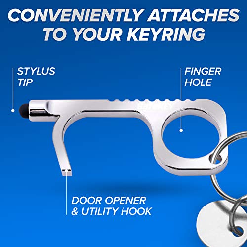 SafeKEY Door Opener Tool - No Touch Keychain Tool with a Built-in ...