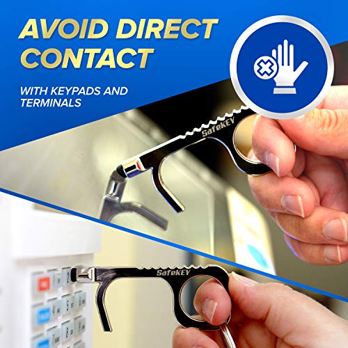 SafeKEY Door Opener Tool - No Touch Keychain Tool with a Built-in ...