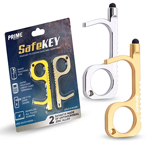 SafeKEY Door Opener Tool - No Touch Keychain Tool with a Built-in ...