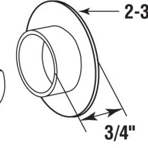 Prime-Line N 6568 Closet Pole Sockets, 1-3/8 in., Plastic, White