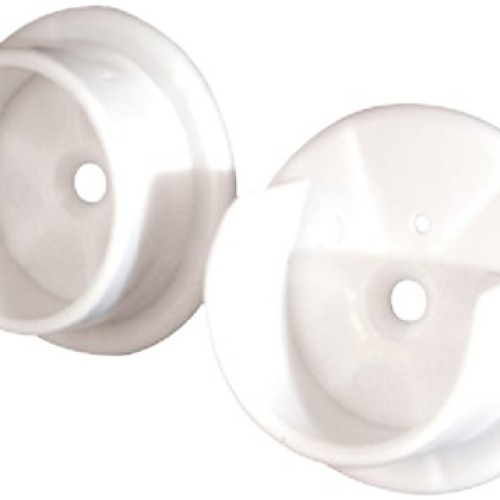 Prime-Line N 6568 Closet Pole Sockets, 1-3/8 in., Plastic, White
