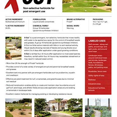 Primesource X-Out Non-Selective Herbicide for Post-Emergence Broad...