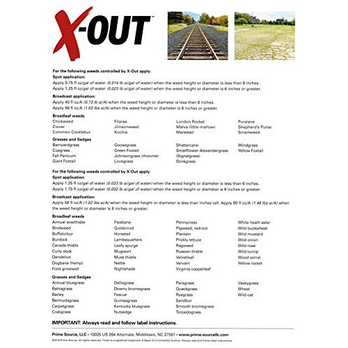 Primesource X-Out Non-Selective Herbicide for Post-Emergence Broad...