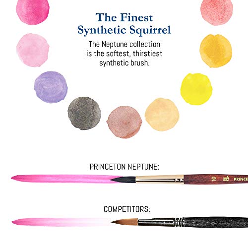 Princeton Neptune Professional Watercolor Brushes 4750 Series - 4p...