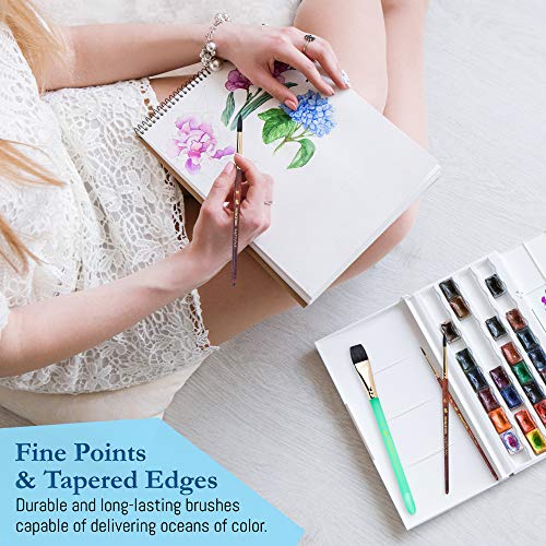 Princeton Neptune Professional Watercolor Brushes 4750 Series - 4p...