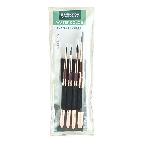 Princeton Neptune Travel Artist Brush Set, Series 4750 Synthetic S...