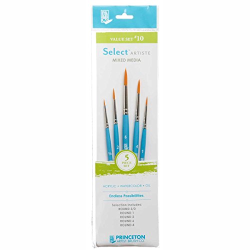Princeton Select Artiste, Mixed-Media Brushes for Acrylic, Oil, Wa...