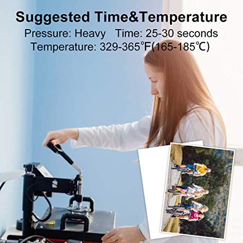 Iron-On Heat Transfer Paper for Dark Fabric 20 Pack 8.3x11.7 T-Sh...