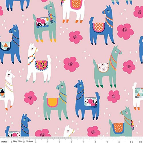 Llamas Novelty Pink- Riley Blake Cotton Fabric