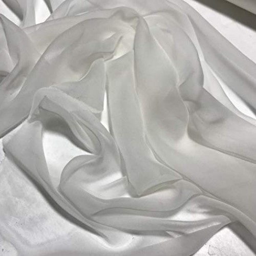 Natural Off White - Silk Chiffon Fabric