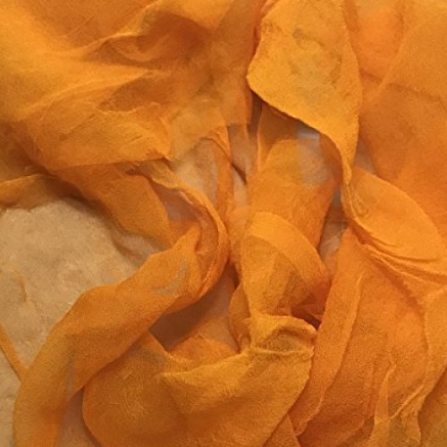 Poppy Orange - 3mm Hand Dyed Silk Gauze Chiffon Fabric