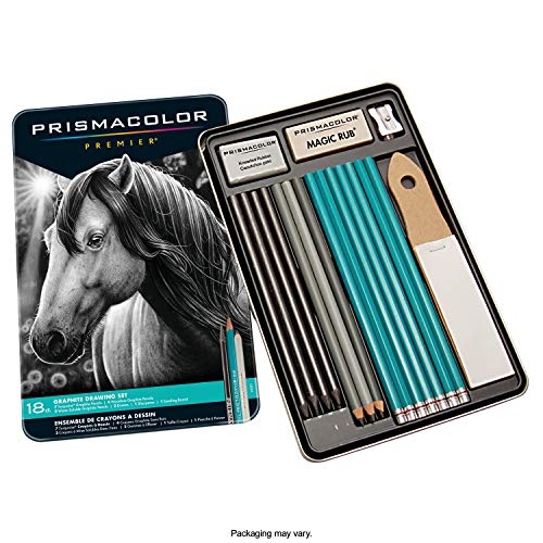 Prismacolor 24261 Premier Graphite Drawing Pencils with Erasers & ...
