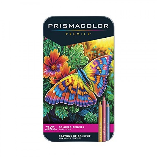 Prismacolor 92885T Premier Colored Pencils, Soft Core, 36 Piece