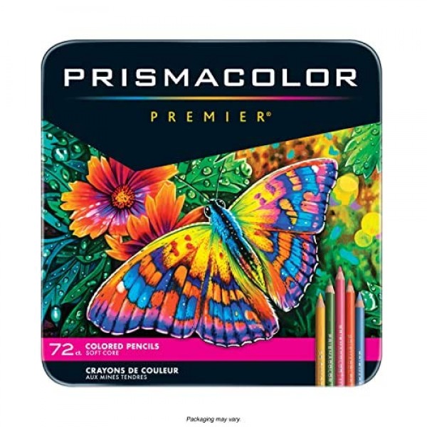 Prismacolor Premier Colored Pencils, Soft Core, 72 Pack