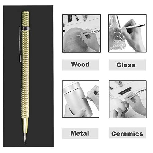 Metal Scribe Tool,Set of 2Pcs,Tungsten Carbide Tip Scriber,Engrave...