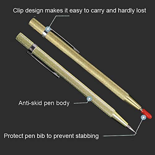 Metal Scribe Tool,Set of 2Pcs,Tungsten Carbide Tip Scriber,Engrave...