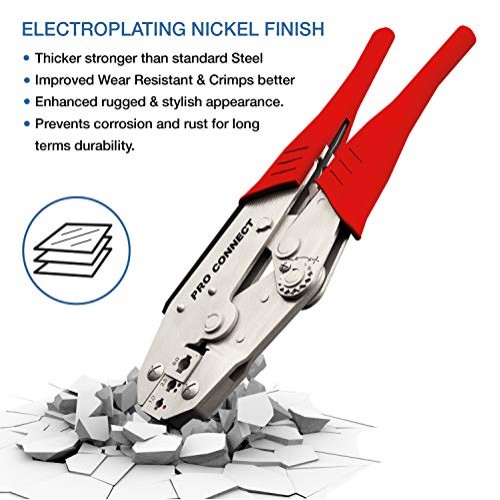 Electroplated Steel Wire Crimper Tool 4 Heat Shrink Wire Connector...