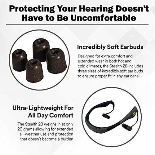 Pro Ears Stealth 28 - PEEBGRN - Electronic Hearing Protection & Am...