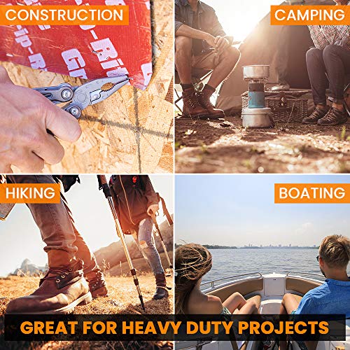 15in1 Multitool Pocket Knife - Portable Heavy Duty Folding Utility...