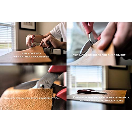 Leather Scissors. Small, Sharp Stainless Steel Durable Blades - Ef...
