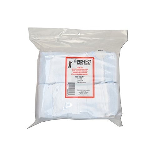 Pro Shot .22-.270 Caliber 1 1/8-Inch SQ. 500 Count Patches, White ...