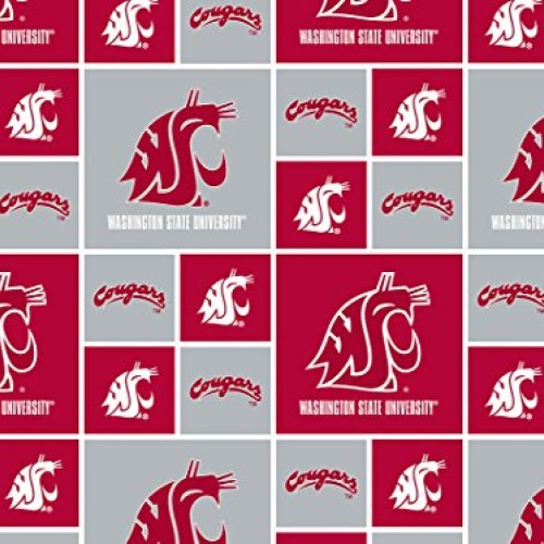 Washington University Cougars NCAA Cotton Fabric 45 Width Sold b...