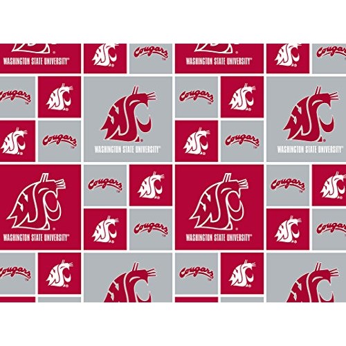 Washington University Cougars NCAA Cotton Fabric 45 Width Sold b...