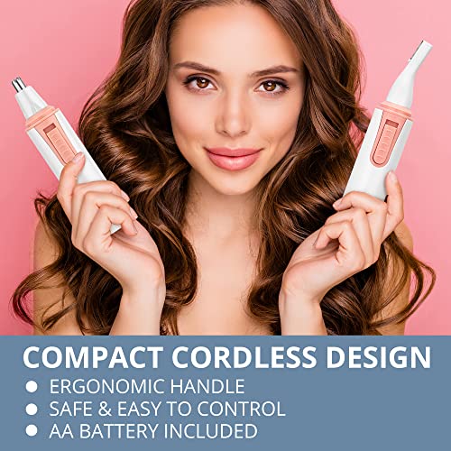 Nose Hair Trimmer & Eyebrow Trimmer for Women, 2 in 1 Trimmer for ...