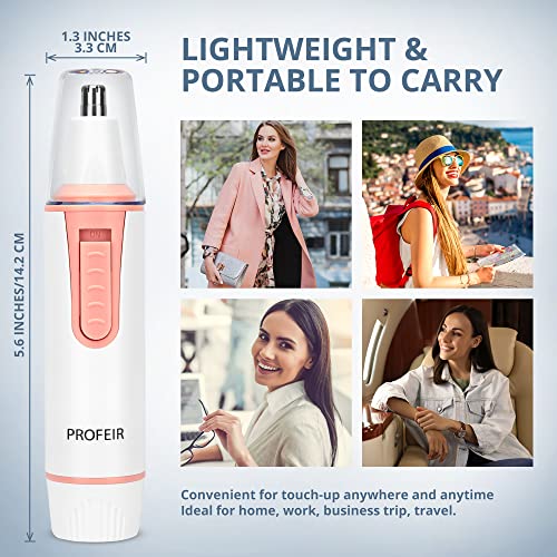 Nose Hair Trimmer & Eyebrow Trimmer for Women, 2 in 1 Trimmer for ...