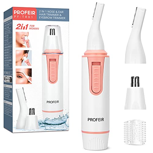 Nose Hair Trimmer & Eyebrow Trimmer for Women, 2 in 1 Trimmer for ...