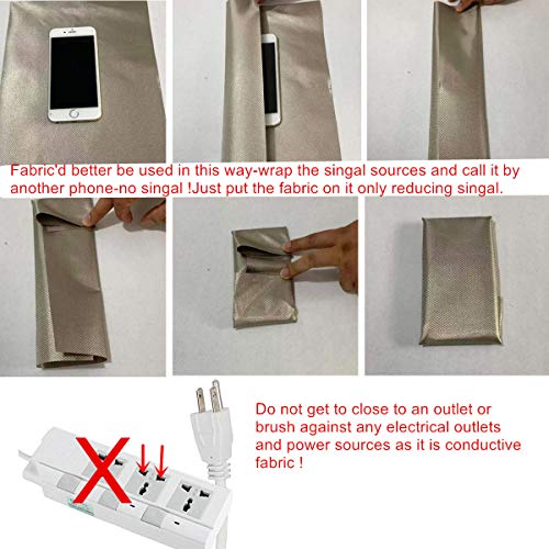Earth Grounding Faraday RFID Shielding Fabric-Block WiFi/RF-Anti-R...