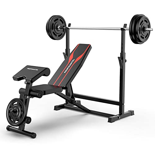 Adjustable Weight Bench, Olympic Workout Bench, Barbell Bench Pres...