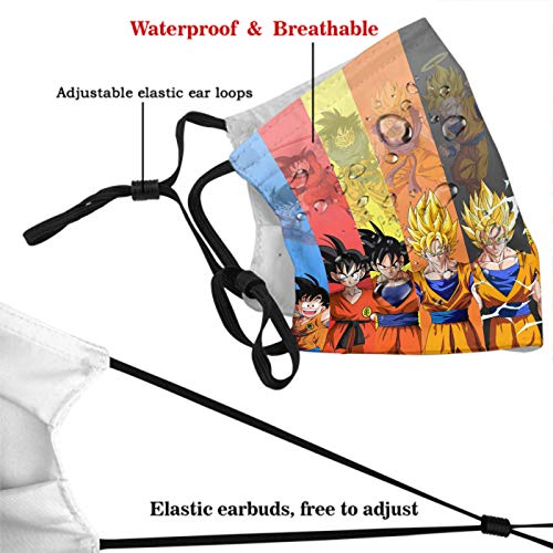 2 Piece Reusable Face-Mask Protective Balaclava Mouth Cover with 4...