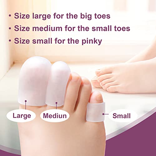 Promifun Gel Toe Protectors, 14 Packs Toe Covers, Silicone Big Toe...