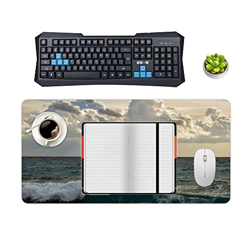 Non-Slip Insulation Table Mat Wave Sea Foam Spray Ocean Water Sky ...