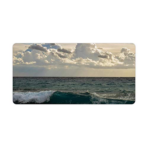 Non-Slip Insulation Table Mat Wave Sea Foam Spray Ocean Water Sky ...