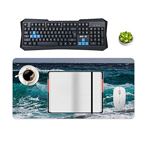 Non-Slip Insulation Table Mat Wave Water Surf Ocean Sea Spray Wind...