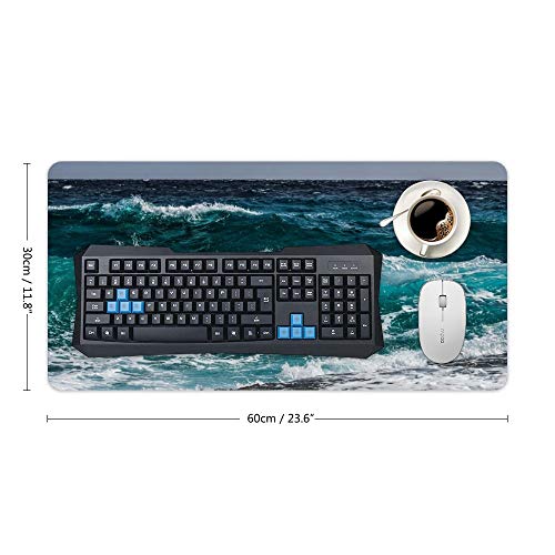 Non-Slip Insulation Table Mat Wave Water Surf Ocean Sea Spray Wind...