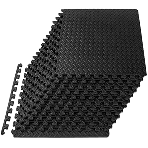 ProsourceFit Exercise Puzzle Mat ½ inch, EVA Foam Interlocking Til...