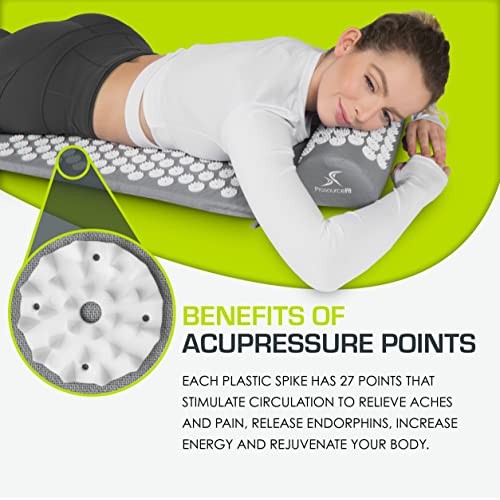 ProsourceFit Ki Acupressure Mat and Pillow Set with 100% Natural L...