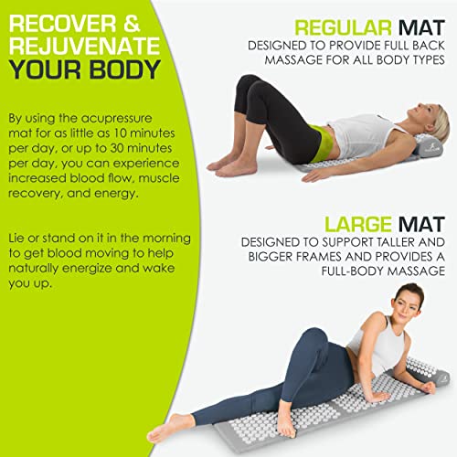 ProsourceFit Ki Acupressure Mat and Pillow Set with 100% Natural L...